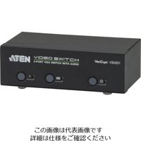 ATEN ビデオ切替機 VGA / 2入力 1出力 オーディオ VS0201 1台 115-2256（直送品）