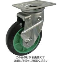 ヨドノ 樹脂製ゴム車輪ステンレス製自在車ストッパー付 150 PNJAB150 1個 131-5571（直送品）