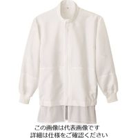 アイトス 長袖比翼ブルゾン(男女兼用) ホワイト 6L 861028-001-6L 1着 143-9172（直送品）