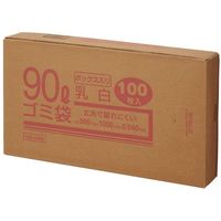 クラフトマン 90Lゴミ袋 乳白 ボックス入 100枚　1箱（直送品）