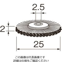 日本精密機械工作 リューター ホイール型ブラシB2215 B2215 1袋(5個) 128-2665（直送品）