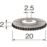 日本精密機械工作 リューター ホイール型ブラシB2112 B2112 1袋(5個) 128-3394（直送品）