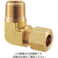 フジトク 黄銅製ハーフエルボ Φ15×3/4B 銅管用 くい込み継手 GL2-15X3/4B 1個 810-6511（直送品）