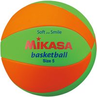 ミカサ スマイルバスケットボール5号(小学生)黄緑/オレンジ STPEB5-LGO　3個（直送品）