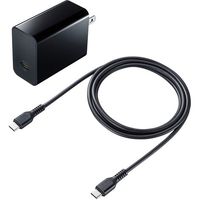 サンワサプライ ＵＳＢ　ＰＤ対応ＡＣ充電器（ＰＤ４５Ｗ・ＴｙｐｅＣケーブル付き） ACA-PD80BK 1個（直送品）