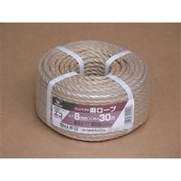 高木綱業 ECO コンパクト 麻ロープ 6mm×30m 22-4505 1セット(2本:1本×2個)（直送品）