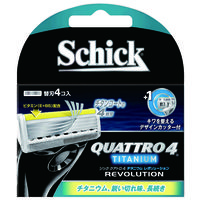 シック・ジャパン シック クアトロ４チタニウムレボリューション替刃 QRVI-4 4個入×12点（直送品）