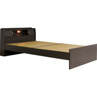 友澤木工 機能性畳ベッド 高さ3段階調整 シングル 美草茶 1010×2150×720mm 1台