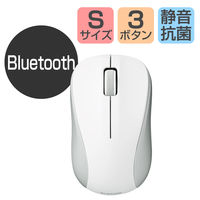 Bluetoothマウス 静音/抗菌/3ボタン/IR Red/Sサイズ/ホワイト M-BY10BRSKWH 1個 エレコム