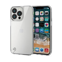 iPhone13 Pro ケース カバー ハイブリッドケース ガラス クリア PM-A21CHVCG1CR エレコム 1個（直送品）