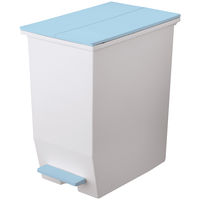 リス 抗菌 棚下で使えるペダルダストボックス45L ニーナカラー ブルー 1個 オリジナル ゴミ箱 日本製 幅270×奥行425×高さ480mm
