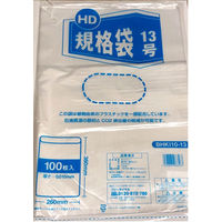 伊藤忠リーテイルリンク　バイオマス10％入りポリ袋（規格袋） ひも付き HDPE・半透明タイプ 0.01mm厚