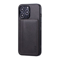 iPhone 13 Pro ケース カバー ポケット兼スタンド付PUレザーケース SHELL CARD ダークグレー（直送品）