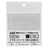 マグエックス 超強力マグネットシート【滑り止め加工】粘着付 16片 AGWF-16 1枚