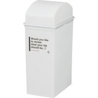 ゴミ箱　スイング　カフェスタイル　深型　ふた付き　25L　ホワイト（取寄品）