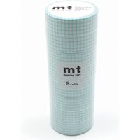 mt マスキングテープ 8P（8巻セット）方眼・ミントブルー [幅15mm×7m] MT08D395R 1個 カモ井加工紙（直送品）