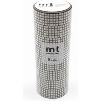 mt マスキングテープ 8P（8巻セット）方眼・ブラック [幅15mm×7m] MT08D400R 1個 カモ井加工紙（直送品）