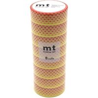 mt マスキングテープ 8P（8巻セット）ポップドット [幅15mm×7m] MT08D カモ井加工紙