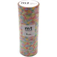 mt マスキングテープ 8P（8巻セット）ポリゴングラデーション・ビビッド [幅15mm×7m] MT08D482 1個 カモ井加工紙（直送品）