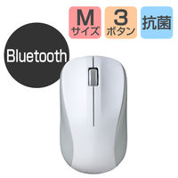 ワイヤレスマウス Bluetooth IR 抗菌 3ボタン Mサイズ ホワイト M-K6BRKWH/RS エレコム 1個