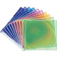 サンワサプライ Blu-ray・DVD・CDケース(スリムタイプ・10枚セット・5色ミックス) FCD-PU10MXN 1個