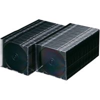 サンワサプライ Blu-ray・DVD・CDケース（スリムタイプ・100枚セット・ブラック） FCD-PU100MBKN 1個