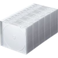 サンワサプライ Blu-ray・DVD・CDケース（スリムタイプ・50枚セット・ホワイト） FCD-PU50MWN2 1個