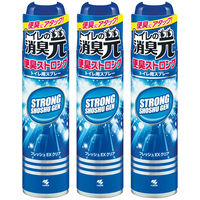 消臭元スプレー 便臭ストロング フレッシュEXクリア 消臭芳香剤 トイレ用 消臭スプレー 280ml 1セット（3本） 小林製薬