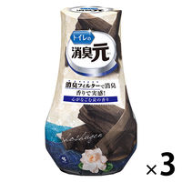 トイレの消臭元 心がなごむ炭の香り 消臭芳香剤 トイレ用 400ml 1セット（3個） 小林製薬