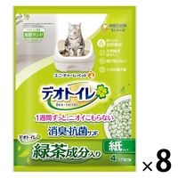 デオトイレ 緑茶成分入り 消臭・抗菌サンド 4L 8袋 猫砂 ユニ・チャーム