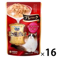 銀のスプーン 三ツ星グルメ フレーク まぐろ・たい入りかつお 35g 16袋 キャットフード ウェット パウチ