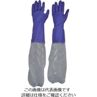 ダンロップホームプロダクツ ダンロップ ビニール厚手 長袖腕カバー付 Lバイオレット 1547 1双 854-8981（直送品）