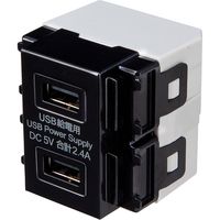 サンワサプライ USB2ポートUSB給電用コンセント　ブラック色 TAP-KJUSB2BK 1個（直送品）