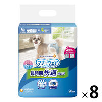 マナーウェア 紙オムツ（女の子男の子共用タイプ）長時間 高齢犬にも Mサイズ 小～中型犬 28枚 8袋 ペット用 ユニ・チャーム