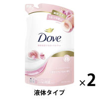 ダヴ（Dove）ボディウォッシュ（ボディソープ） ピーチ＆スイートピー つめかえ用 2個 330g【液体タイプ】