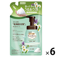 ケアセラ 泡の高保湿ボディウォッシュ ボタニカルフラワーの香り 詰め替え 385mL 6個 ロート製薬