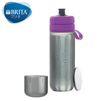 【セール】 ブリタ（BRITA）水筒 直飲み 携帯 浄水器 ボトル フィル&ゴー アクティブ パープル 600ml（本体+カートリッジ 1個）水分補給