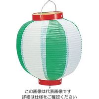 高山商店 ビニール提灯丸型 《9号》 緑/白 b44 62-6321-13 1個（直送品）