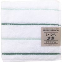 林 タオルハンカチ　日本製　制菌　ユイットレユール　15枚セット　グリーン(緑) PL200304 1セット(15枚入)（直送品）