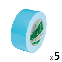 【ガムテープ】 カラー布粘着テープ No.102N 0.30mm厚 ライトブルー 幅50mm×長さ25m ニチバン 1セット（5巻入）