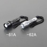 エスコ [単4x1本] フラッシュライト/LED(シルバー) EA758RK-62A 1セット(4個)（直送品）