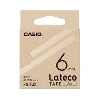 エスコ 6mm テープカートリッジ(半透明に黒文字) EA761DR-502 1セット(10個)（直送品）