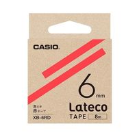エスコ 6mm テープカートリッジ(赤に黒文字) EA761DR-504 1セット(10個)（直送品）