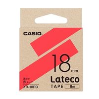 エスコ 18mm テープカートリッジ(赤に黒文字) EA761DR-534 1セット(5個)（直送品）