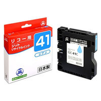 リコー（RICOH）用 リサイクルインク JIT-R41C シアン （GC41C） 1個（直送品）