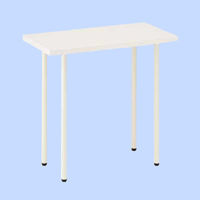プラス フラットテーブル サイドテーブル 天板抗菌仕様 幅800×奥行400×高さ700mm ホワイト 1台（直送品）