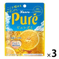 カンロ ピュレグミ甘夏ソーダ 56g 3袋 グミ キャンディ