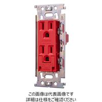 明工社 接地Wコンセントアース付赤 ML1259R 1個（直送品）