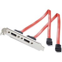 2ポート SATA - eSATA変換アダプタ／ブラケット　ESATAPLATE2　1個　StarTech.com（直送品）