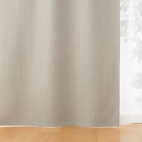 無印良品 ポリエステルドビー織ノンプリーツカーテン（防炎・遮光性） 幅100×丈200cm用 ベージュ 良品計画